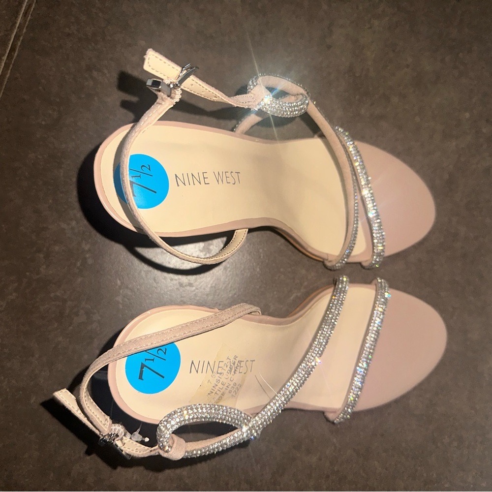 Nine West Women's Nude Sandals with Rhinestones